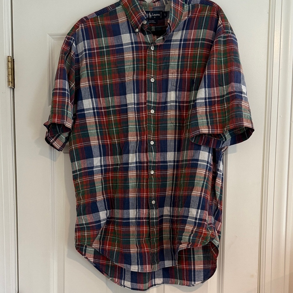Ralph Lauren Blue Label Red and Green Plaid Shirt